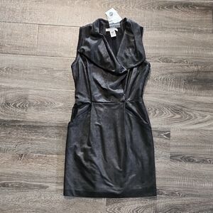 charlotte ronson silk dress CHARLOTTE RONSON Size 4 WATERCOLOR 100% Silk Side Boned Strapless Dress